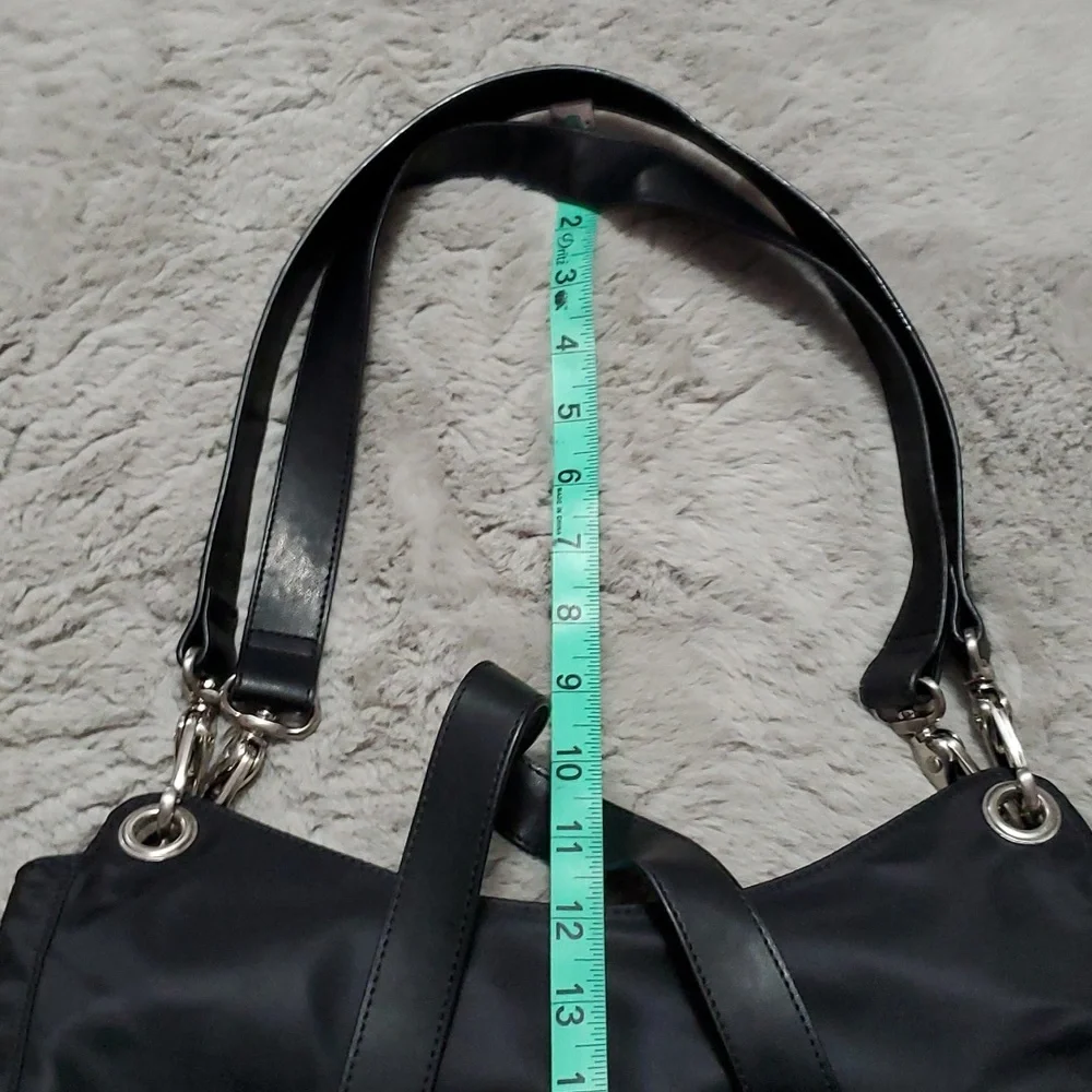 Ecco black nylon material shoulder bag